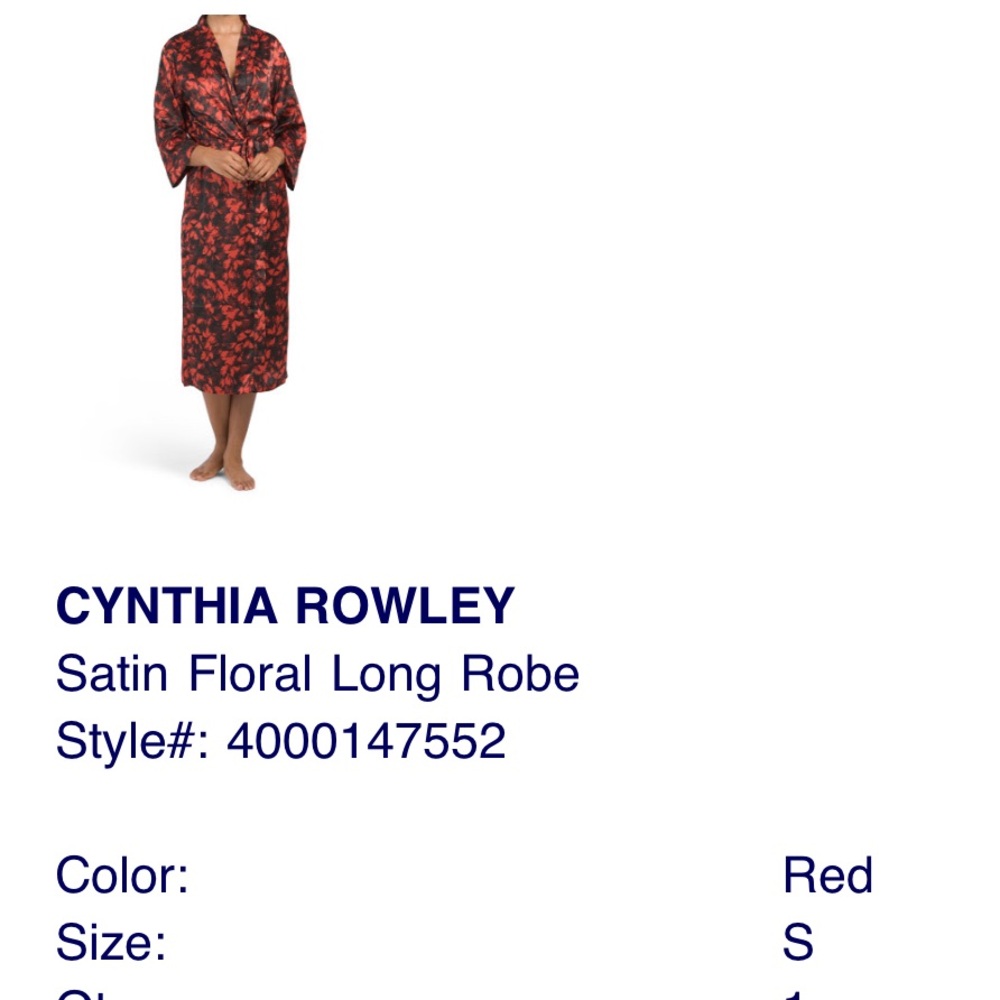 Cynthia Rowley Red Satin Floral Wrap